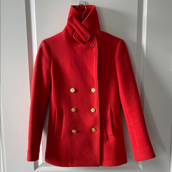 J. Crew Stadium Cloth by Nello Gori Peacoat - Picture 6 of 7